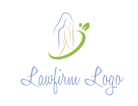 swoosh around woman body spa logo
