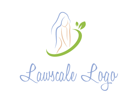 swoosh around woman body spa logo