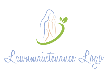 swoosh around woman body spa logo