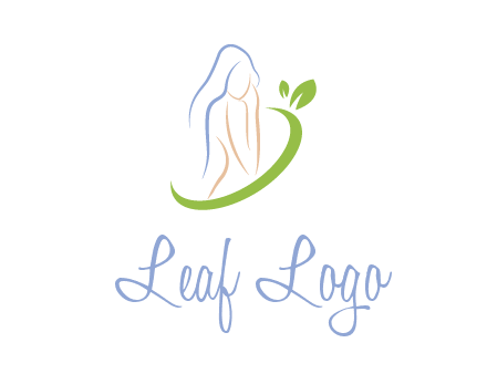 swoosh around woman body spa logo