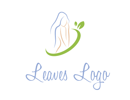 swoosh around woman body spa logo