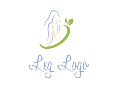 swoosh around woman body spa logo
