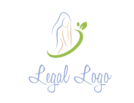 swoosh around woman body spa logo