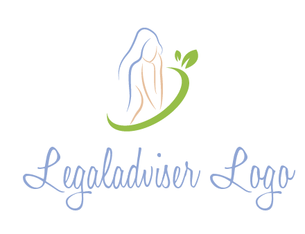 swoosh around woman body spa logo