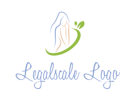 swoosh around woman body spa logo