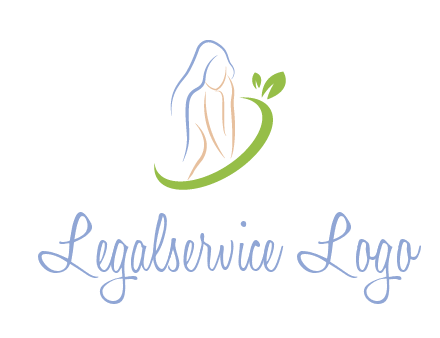 swoosh around woman body spa logo
