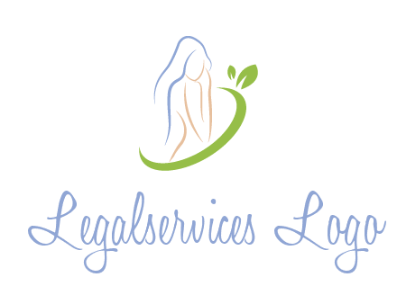 swoosh around woman body spa logo