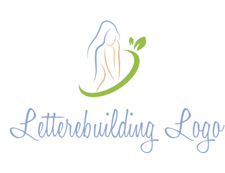 swoosh around woman body spa logo