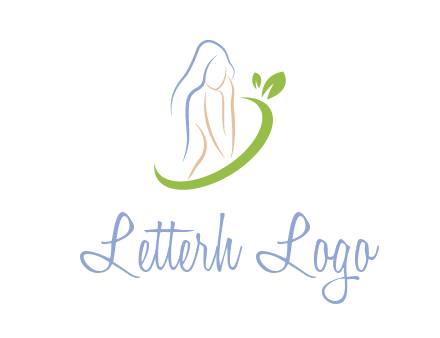 swoosh around woman body spa logo