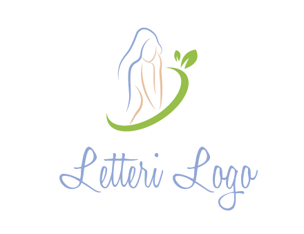 swoosh around woman body spa logo