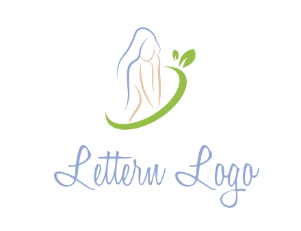 swoosh around woman body spa logo