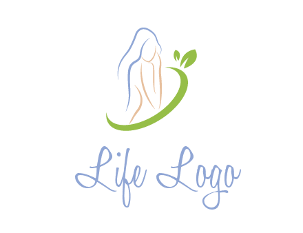 swoosh around woman body spa logo