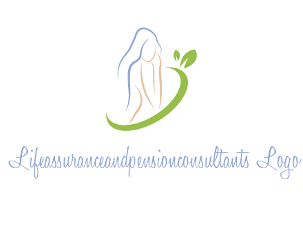swoosh around woman body spa logo