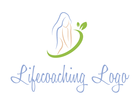 swoosh around woman body spa logo