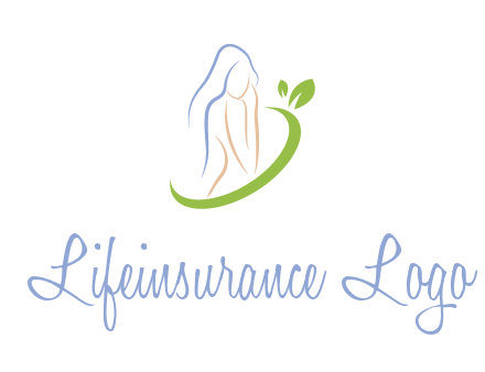 swoosh around woman body spa logo