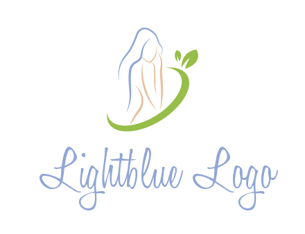 swoosh around woman body spa logo