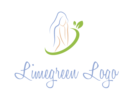 swoosh around woman body spa logo