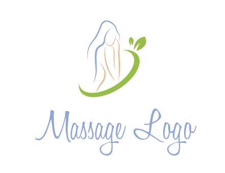 swoosh around woman body spa logo