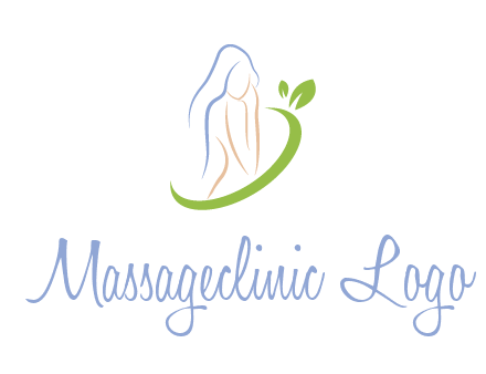 swoosh around woman body spa logo