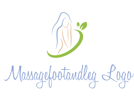 swoosh around woman body spa logo