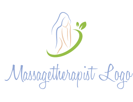 swoosh around woman body spa logo