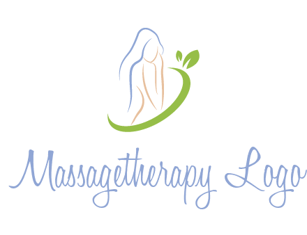 swoosh around woman body spa logo