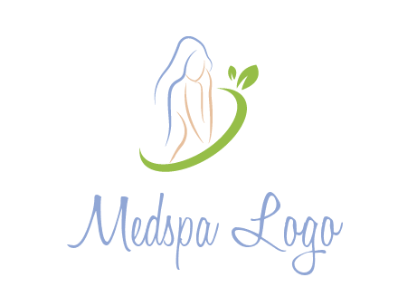 swoosh around woman body spa logo