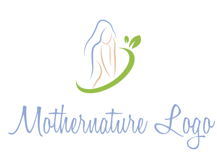 swoosh around woman body spa logo