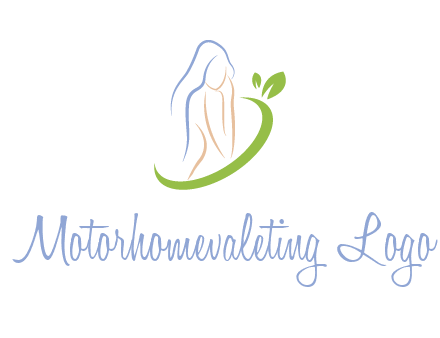 swoosh around woman body spa logo