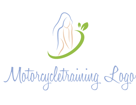 swoosh around woman body spa logo