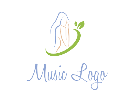 swoosh around woman body spa logo