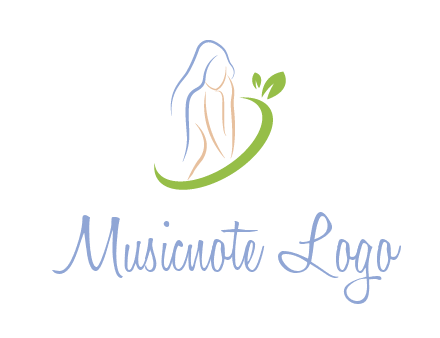 swoosh around woman body spa logo