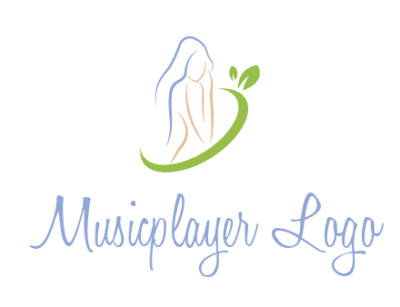 swoosh around woman body spa logo