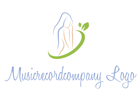 swoosh around woman body spa logo