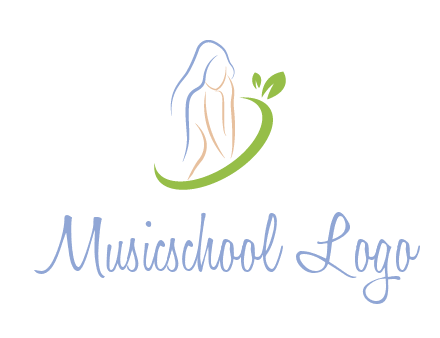swoosh around woman body spa logo