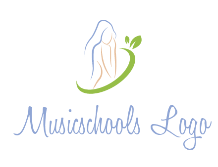 swoosh around woman body spa logo