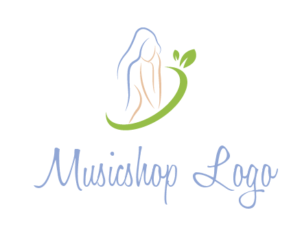 swoosh around woman body spa logo