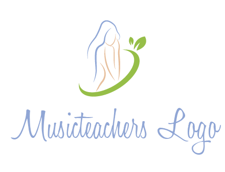 swoosh around woman body spa logo