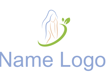 swoosh around woman body spa logo