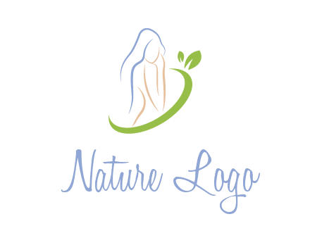 swoosh around woman body spa logo