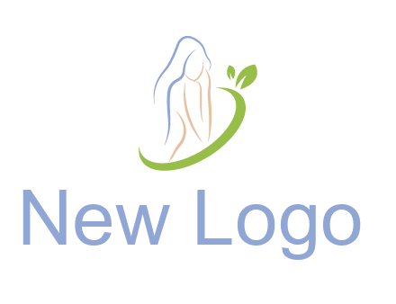 swoosh around woman body spa logo