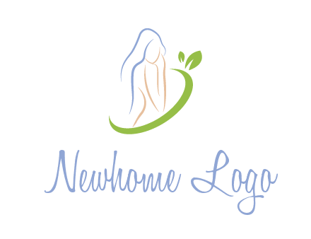 swoosh around woman body spa logo