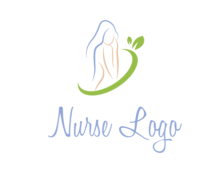 swoosh around woman body spa logo