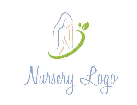 swoosh around woman body spa logo