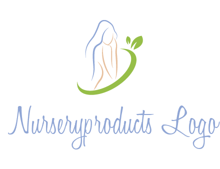 swoosh around woman body spa logo