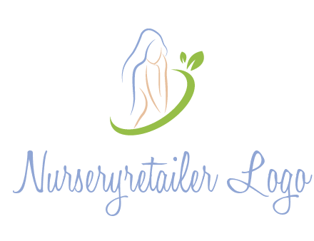 swoosh around woman body spa logo