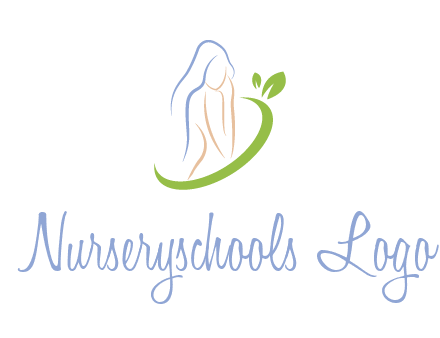 swoosh around woman body spa logo