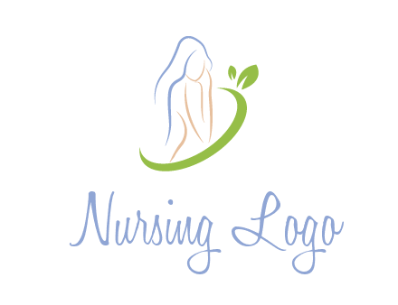 swoosh around woman body spa logo