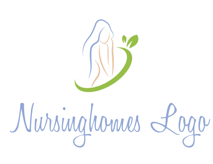 swoosh around woman body spa logo