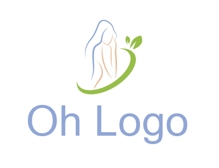 swoosh around woman body spa logo